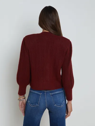L Agence Talulla Cardigan In Syrah