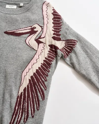 Billy Reid Intarsia Pelican Sweater In Silver