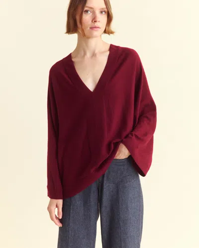 Billy Reid V-neck Dolman In Rhubarb