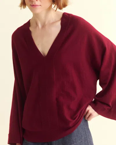 Billy Reid V-neck Dolman In Rhubarb