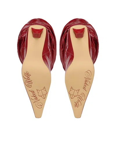 Naked Wolfe Vern Crinkle Patent Leather Red