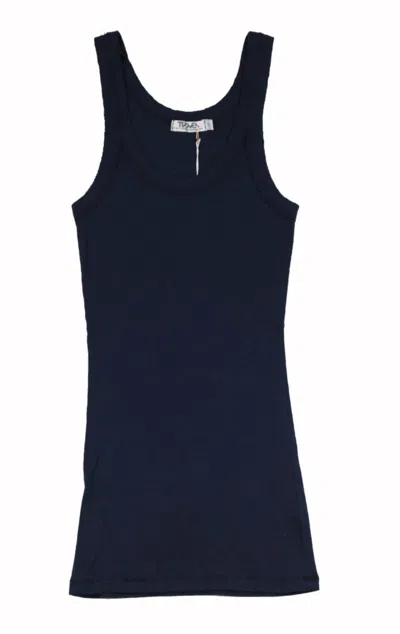 T2love Raw Edge Tank In Black In Black
