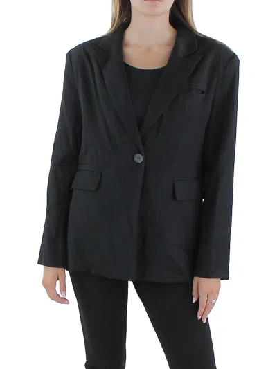 Gracia Womens Suit Separate Office One-button Blazer In Black