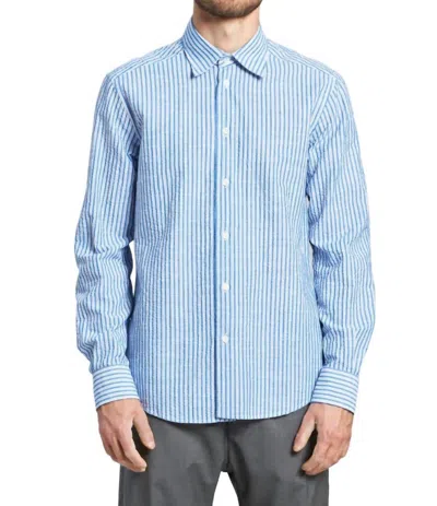 Barena Venezia Grandad-collar Striped Cotton-poplin Shirt In Multi