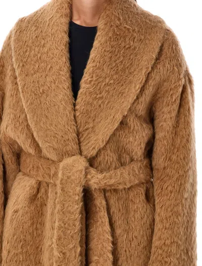 Golden Goose Brown Belted Over Coat In Brown