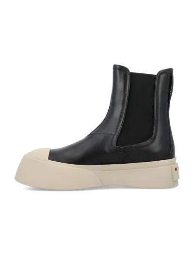 Marni Chelsea Boot Pablo In Black Leather In Black