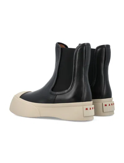 Marni Chelsea Boot Pablo In Black Leather In Black