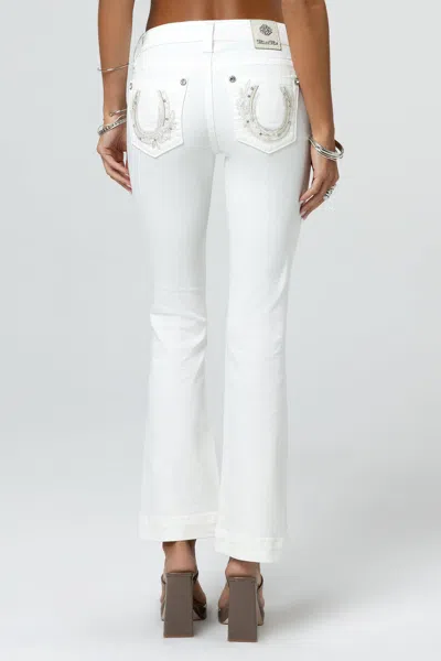 Shop Miss Me White Horseshoe Bootcut Jeans - 30 / 32" / White