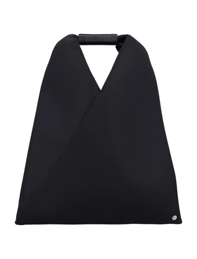 Mm6 Maison Margiela Japanese Grainy Leather Handbag In Black