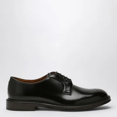 Doucal's Almond-toe Leather Derby Shoes In Brown