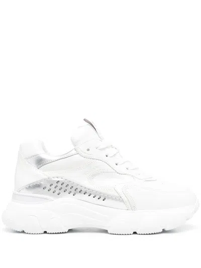 Hogan Hyperactive Lace-up Sneakers In White