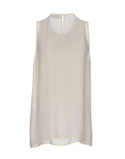 Shop Dsquared2 Silk Top In Ivory
