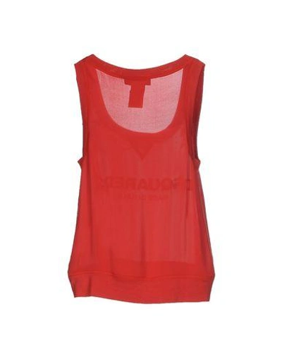 Shop Dsquared2 Silk Top In Red