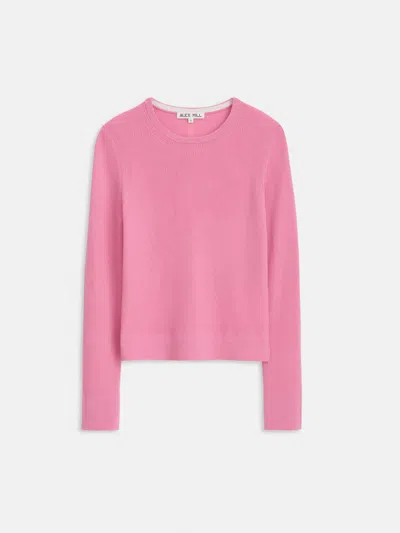 Alex Mill Ava Crewneck Sweater In Extra Fine Merino In Pink