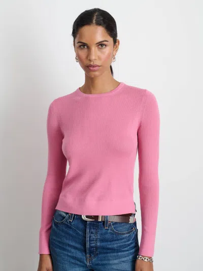 Alex Mill Ava Crewneck Sweater In Extra Fine Merino In Pink