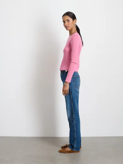 Alex Mill Ava Crewneck Sweater In Extra Fine Merino In Pink