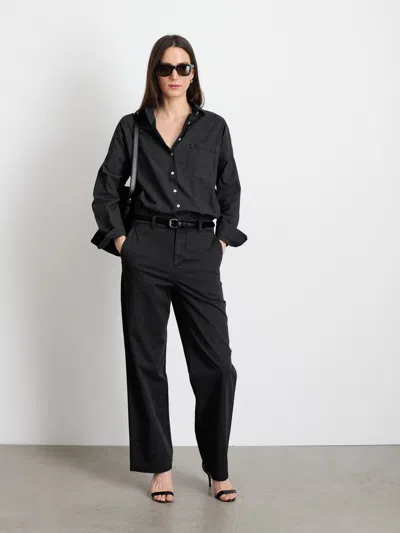 Alex Mill Jo Shirt In Cotton Poplin In Rich Black