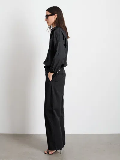 Alex Mill Jo Shirt In Cotton Poplin In Rich Black