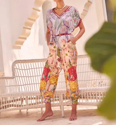 Carolina K Maena Jumpsuit In Floral Lilac In Multi
