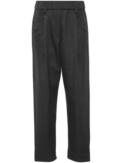 Shop Brunello Cucinelli Stretch Cotton Trousers