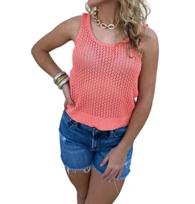 Blakeley Tara Knit Tank In Coral In Pink