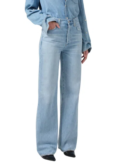 Citizen Of Humanity Annina High Rise Wide Leg Jeans In Tularosa In Blue