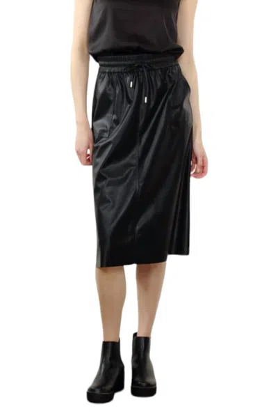 Zero Degree Celsius Vegan Leather Skirt In Black In Black