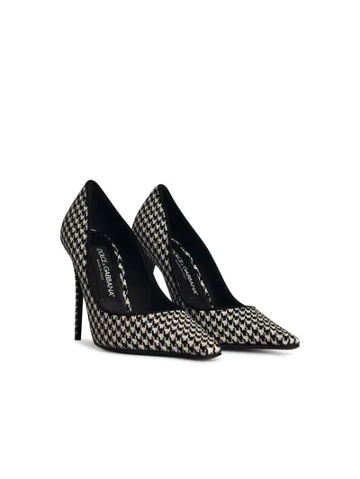 Dolce & Gabbana Houndstooth Pointed Toe Stiletto Heel Pumps