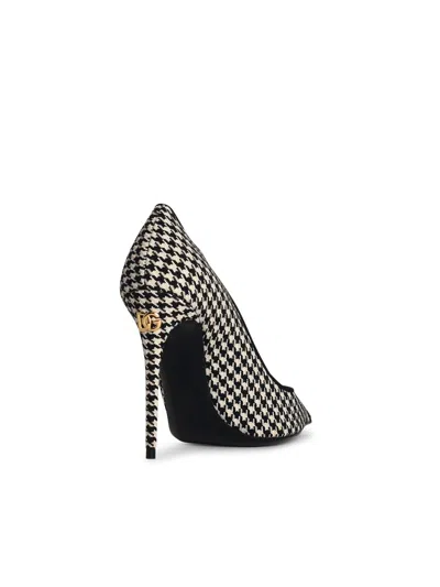 Dolce & Gabbana Houndstooth Pointed Toe Stiletto Heel Pumps