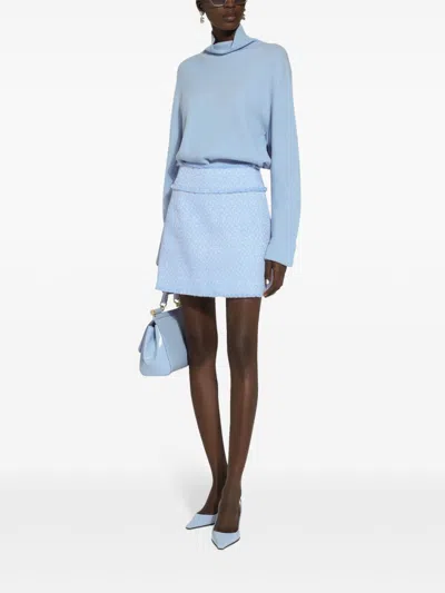 Dolce & Gabbana Light Blue A-line Mini Skirt