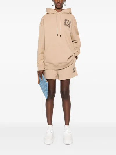 Fendi Beige Regular Fit Hoodie