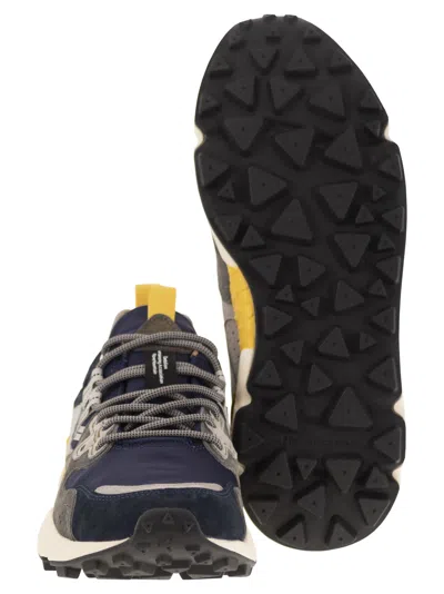 Shop Flower Mountain Yamano 3 Sneakers In Suede And Technical Fabric