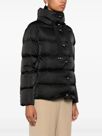 Herno Shiny Satin Cape Down Jacket Clothing