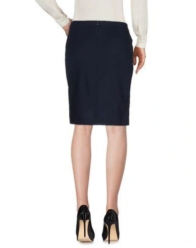 Shop Acne Studios Knee Length Skirt In Dark Blue