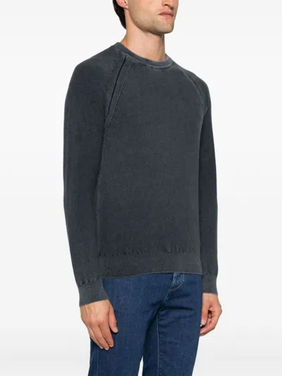 Jacob Cohen Cashmere Crewneck Sweater With Ribbed Cuffs