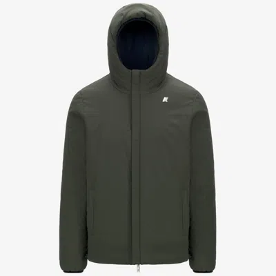 K-way Waterproof Midnight Blue Jacket With Front Zip And Hood