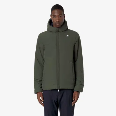 K-way Waterproof Midnight Blue Jacket With Front Zip And Hood