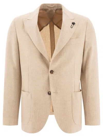 Lardini Single-breasted Wool Blend Blazer