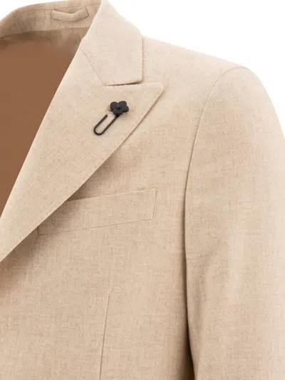 Lardini Single-breasted Wool Blend Blazer