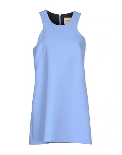 Shop Fausto Puglisi Short Dress In Turquoise
