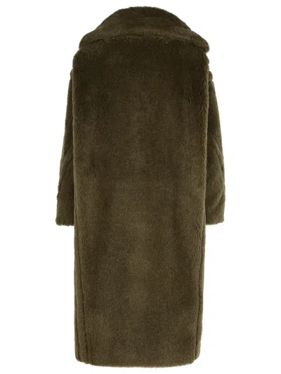 Shop Max Mara 'ted Girl' Dark Green Alpaca Blend Coat