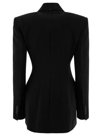 Sportmax Gelly Double Breast Wool Blazer In Black