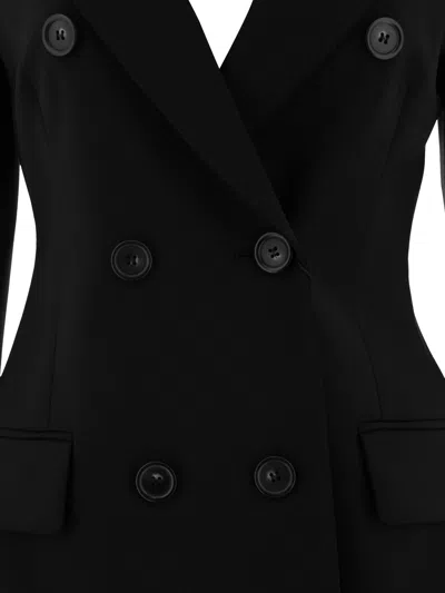 Sportmax Gelly Double Breast Wool Blazer In Black