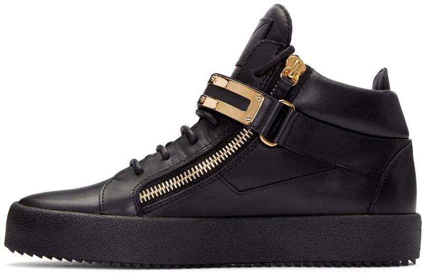 Giuseppe Zanotti Side Zip High Top Sneaker In Black | ModeSens