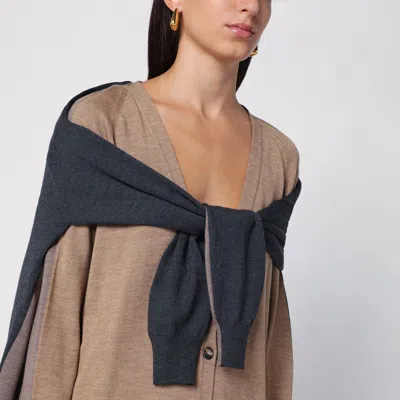 Moschino Beige Virgin Wool Cardigan