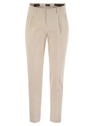 Peserico Men's Cotton Trousers With Darts