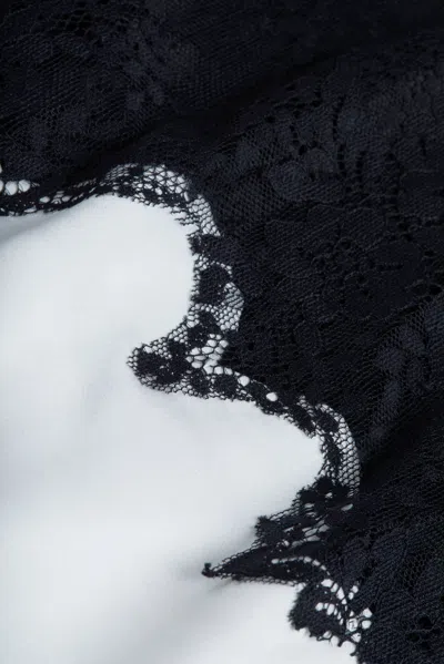 L Agence Bryna Silk Lace Camisole In White/black