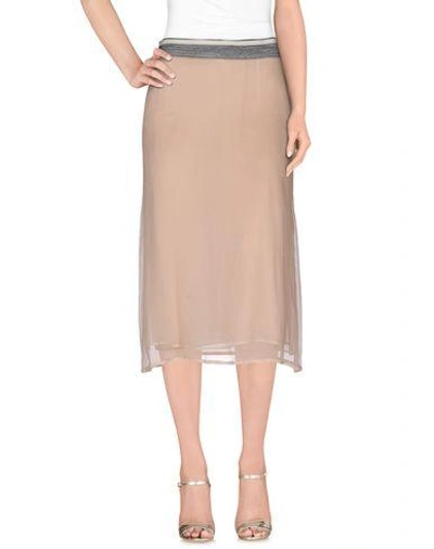 Shop Marni 3/4 Length Skirts In Pale Pink