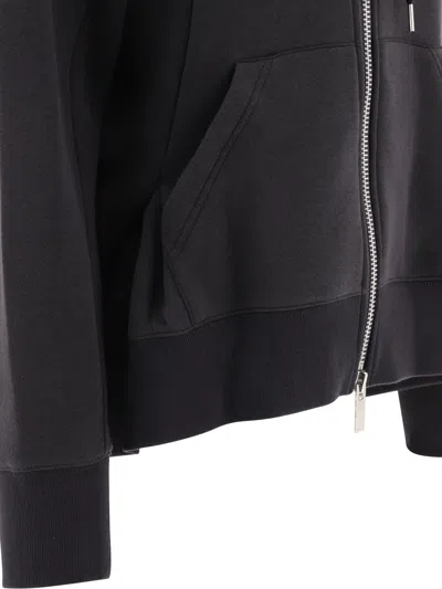 Shop Sacai Hoodie With Ruffled Detail