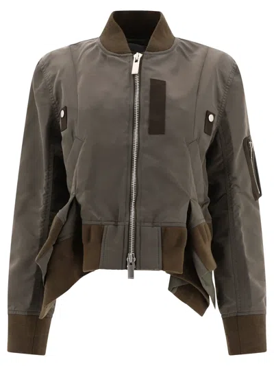 Shop Sacai Nylon Bomber Jacket